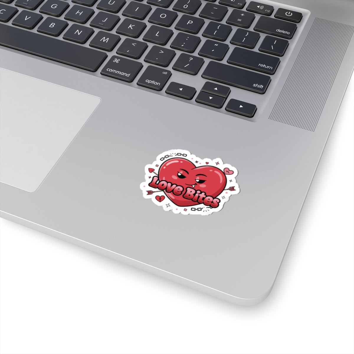Love Bites Heart Sticker | ironic valentines, sarcastic hearts