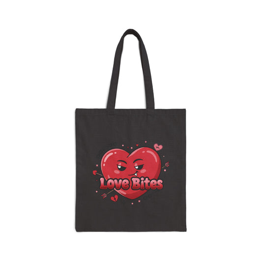 Love Bites Heart Tote | ironic valentines, sarcastic hearts